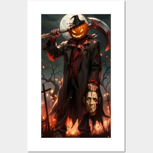 Horror Pumpkin Scream Posters and Art